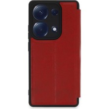 AyrStore Xiaomi Redmi Note 13 Pro 4g Kılıf Flip Cover - Kırmızı