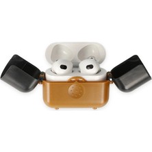 AyrStore Airpods 3 (3.nesil) Basmalı Kılıf - Kahverengi-Siyah