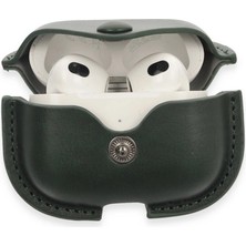 AyrStore Airpods 3 (3.nesil) Çanta Deri Kılıf - Haki Yeşil