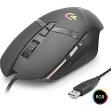 AyrStore G402 Gaming Mouse 7200 Dpi 7 Tuş 1000 Hz Rgb - Siyah