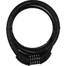 AyrStore YM-747 120CM 20MM 5 Şifreli Siyah Motorsiklet Kilidi