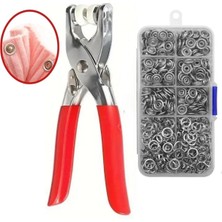 Derin Stok Metal 200 Pcs Çıtçıt ve Pense Seti Makinesi Bebek Elbise Çıtçıt Montaj Seti