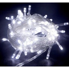 AyrStore 10 M 100 LED Boncuk Lamba Beyaz Işık Şeffaf Kablo Mz-18-11