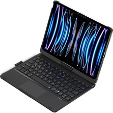 AyrStore Ipad Pro 11 (2024) F11 Ats Kılıf Magic Dönen Klavyeli Tablet Kılıf - Siyah