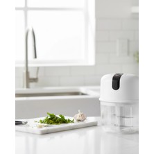 Derin Stok Şarjlı Mini Sarımsak Doğrayıcı USB Şarjlı 250 ml