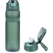 Matte 850 ml Çift Kapaklı Tritan Su Şişesi, Sağlıklı ve Şık Tasarım