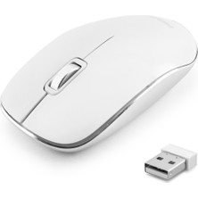 AyrStore Sessiz Kablosuz Mouse Optik 800/1200 Dpi - Beyaz SPK7323WS