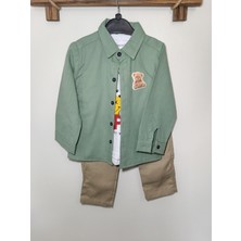 Diba Bebek Erkek Çocuk 3'lü Gömlek Pantolon Tişört Takım