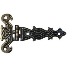 Nemere Dekoratif, Sac Tek Kuyruklu Menteşe - 40X68 Mm, Küçük, Antik, 100 Adet