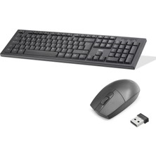 AyrStore Kablosuz Klavye ve Mouse Seti USB - Siyah KM210B/38
