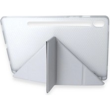 AyrStore Samsung Galaxy Tab A9 Kılıf Kalemlikli Mars Tablet Kılıfı - Gri