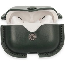 AyrStore Airpods Pro 2 (2.nesil) Çanta Deri Kılıf - Haki Yeşil