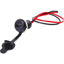 Derin Stok IC-266T-1 Pano Tipi Type-C Şase Dişi 2p Şarj Bağlantı Modülü