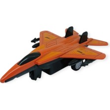 Getittir Çek Bırak Metal Mini Savaş Uçağı 10 cm - Kırmızı (Lisinya)