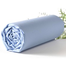 Maki Home %100 Pamuklu Açık Mavi 90X190+50X70 Tek Kişilik Lastikli Çarşaf Takımı