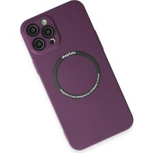 Derin Stok Iphone 12 Kılıf Jack Magneticsafe Lens Silikon - Mürdüm