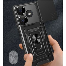 Derin Stok Redmi 13 4g Kılıf Pars Lens Yüzüklü Silikon - Yeşil