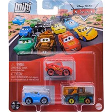 Disney Pixar Cars - Üçlü Mini Racers - Lightning Mcqueen & Sally & Mater JLK47