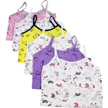 Zenura 6 Adet Kız Çocuk Desenli Atlet