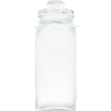 Mint Yeşili Kare Kavanoz 1450 Ml, Şık ve Fonksiyonel Saklama Çözümü