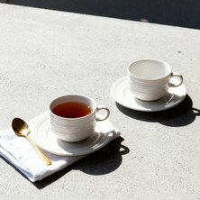 Şık 4 Parça 2 Kişilik Çay Fincan Takımı, 170 Cc, Zarif ve Modern Tasarım