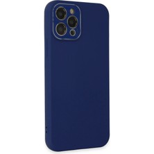 Derin Stok Iphone 12 Kılıf Lansman Glass Kapak - Sky Blue