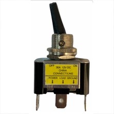Derin Stok IC-151B Işıklı 12 Volt Dc 30 Amper On-Off Toggle Switch (Seri 1)