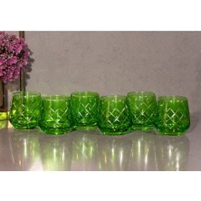 6 Parça Renkli Kristal Cam Bardak Seti 345 Cc, Şık ve Dayanıklı Tasarım