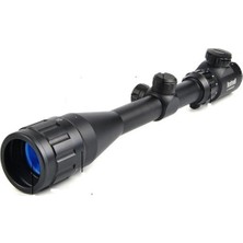 Derin Stok 4-12X40 Aoeg Dürbünü Mil Dot Kırmızı - Yeşil Lens Koruyucu