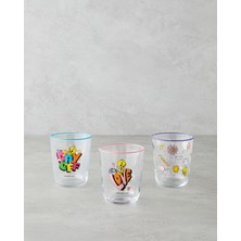 Renkli Cam Bardak Seti 3'lü, 315 Ml, Şık ve Dayanıklı Tasarım