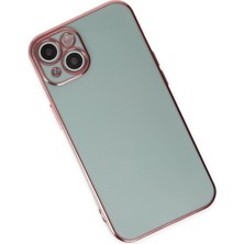 Derin Stok Iphone 14 Kılıf Volet Silikon - Açık Yeşil