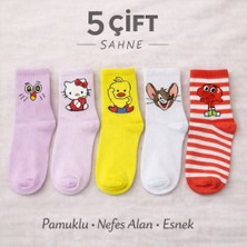 Güçlü Çorap 5 Li Figürlü Rekli Genç Çorabı ( Pamuklu, nefes alan, esnek)
