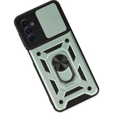 Derin Stok Galaxy A04S Kılıf Pars Lens Yüzüklü Silikon - Yeşil