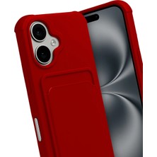 Derin Stok Iphone 17 Kelvin Kartvizitli Silikon - Kırmızı