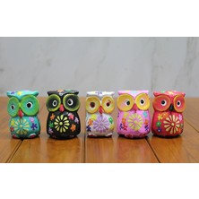 Derin Stok Ahşap 5'li Baykuş Seti Model 2