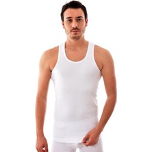 Tutku Erkek Beyaz Sporcu Atlet XL Nefes Alabilir 100% Pamuk Materyal ile Konforlu Kullanım