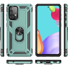 Derin Stok Galaxy A33 5g Kılıf Sofya Yüzüklü Silikon Kapak - Yeşil