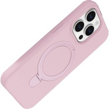 Derin Stok Iphone 14 Magsafe Standlı Kapak - Açık Pembe