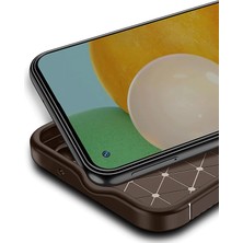 Derin Stok Tecno Spark 30 Kılıf Auto Focus Karbon Kapak - Kahverengi