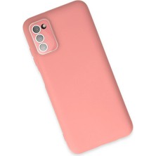 Derin Stok Galaxy A03S Kılıf Lansman Glass Kapak - Pembe