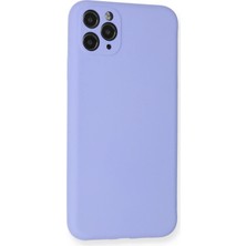 Derin Stok Iphone 11 Kılıf Nano Içi Kadife Silikon - Lila