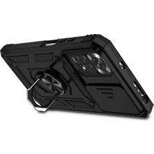 Derin Stok Redmi Note 11 Kılıf Pars Lens Yüzüklü Silikon - Siyah