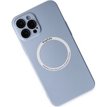 Derin Stok Iphone 12 Kılıf Jack Magneticsafe Lens Silikon - Sierra Blue