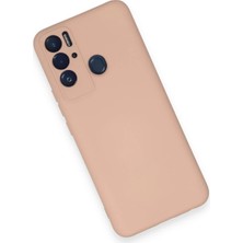 Derin Stok Tecno Pova Neo Kılıf Nano Içi Kadife Silikon - Pudra