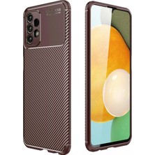 Derin Stok Galaxy A13 4g Kılıf Auto Focus Karbon Kapak - Kahverengi