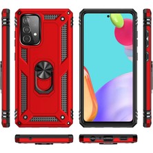 Derin Stok Galaxy A33 5g Kılıf Sofya Yüzüklü Silikon Kapak - Kırmızı