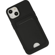 Derin Stok Iphone 14 Kılıf Kelvin Kartvizitli Silikon - Siyah