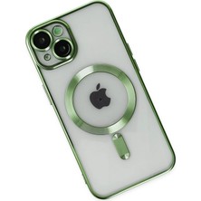 Derin Stok Iphone 14 Kılıf Kross Magneticsafe Kapak - Koyu Yeşil