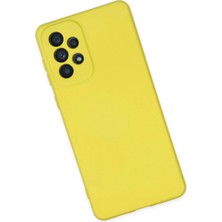 Derin Stok Galaxy A23 4g Kılıf Nano Içi Kadife Silikon - Sarı