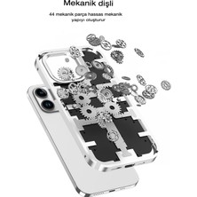 Derin Stok Iphone 13 Kılıf Mekanik Bumper Kapak - Gümüş